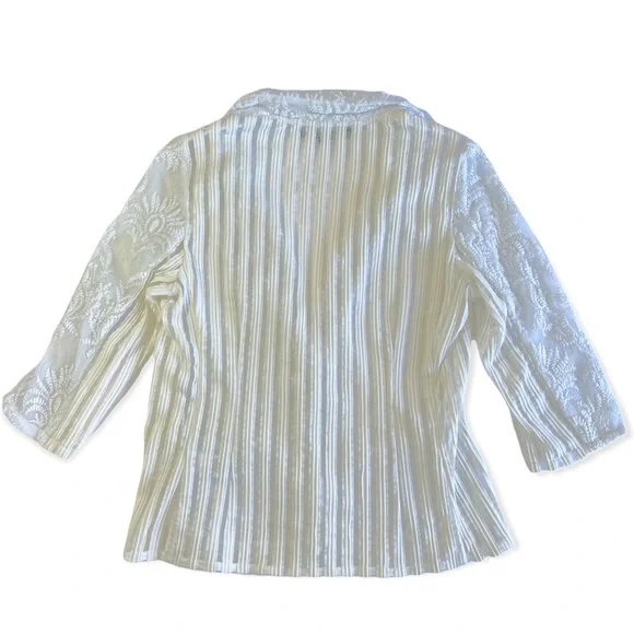 NANETTE LEPORE New Wave Notched-Collar Lace Jacket sz 12 - Picture 4 of 15